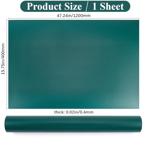 GORGECRAFT Dark Green Photography Backdrop PVC Background Vinyl 1.3 Yard 15.8 Inch Waterproof Solid Color Matte Flat Lay Photo Studio Props for Food Product Portrait Pet Cosmetics Jewelry Shooting - color: Dark Green