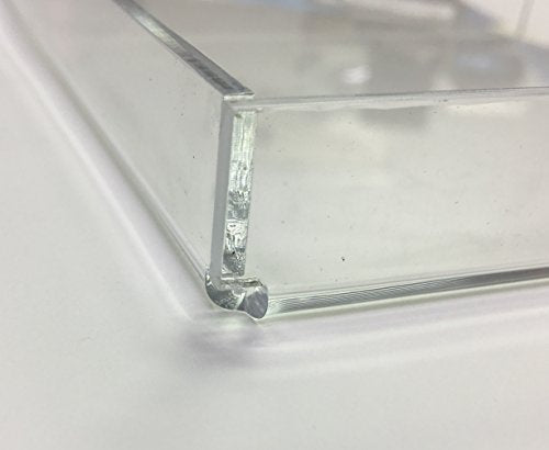 Clear Acrylic Organizer Tray, 6 x 6 Low-Profile Display & Vanity Tray – BPA-Free, Bathroom, Desk, Decor & Serving (Dry Use Only) - Made in USA - size: 6" x 6" x 1"