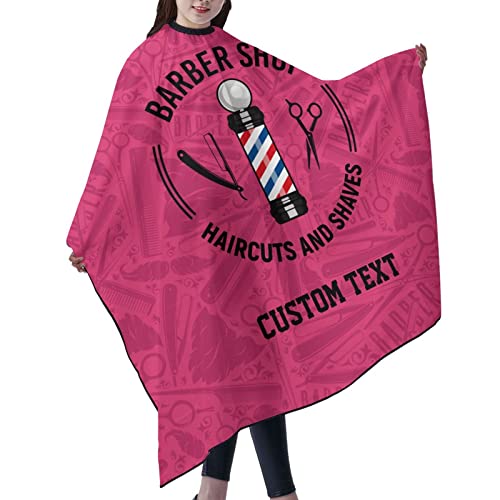 Custom Waterproof Barber Cape Hairdresser Cape, Add Your Photo Text Personalized Barbershop Haircut Salon Cape for Men, Customized Hair Cutting Cape for Home Salon Barbershop - color: Barber Shop-9
