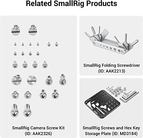 SMALLRIG Allen Wrench Screw 1/4" Screws Accessories Tool (12pcs/Pack) - 1713 - size: 12pcs 1/4" Screw 1713