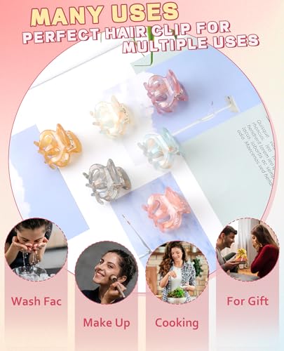 Claw Hair Clips Jaw Clamps - 12PCS Small Hair Claw Jaw Clamp for Thin Hair Styling Accessories Classic Hair Clamp for Women Girls (Sequins(Octopus)) - color: Sequins(Octopus)