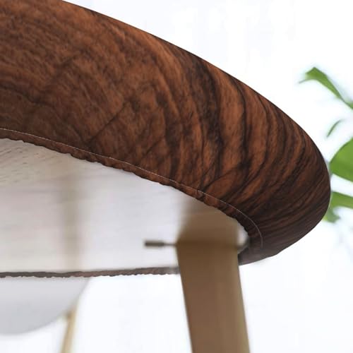 Dark Wood Grain Texture Background Fitted Oval Tablecloth, Waterproof Band Elastic Edge Table Cloth for Restaurant Banquets, Picnics, Tables Cover, Fits 42"x60" Oval TablesStyle 38 - color: Wood Texture -10, size: 60" x 42" (Oval)