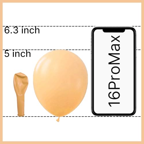 PartyWoo Nude Balloons 50pcs 5 Inch Apricot Boho Fall Neutral Latex Helium Balloons for Graduation Wedding Anniversary Birthday Boy Baby Shower Woodland Boho Theme Party Decorations Brown-F05 - color: Apricot-f05, size: 5 inch