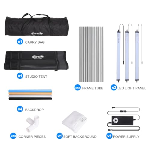 Photo Studio Light Box, 32"x32" Professional Dimmable Shooting Tent Kit with 210 LEDs Lights & 4 Color Backgrounds for Product Photography - size: 32*32inch