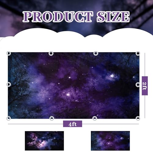 Tujoe 2 Pcs Fluorescent Light Covers for Ceiling Lights 4' x 2' Fluorescent Light Filters Classroom Magnetic Cubicle Covers for Ceiling Office, School, Home Teacher Essential(Forest Milky Way) - style: Forest Milky Way