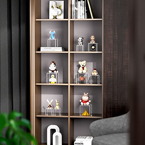 NIUBEE 2Set Acrylic Risers Display for Funko POP Figures,Clear Cake Stands for Candy Dessert Table Decorations-5"x6"x7" - size: (5,6,7)" x 2Set