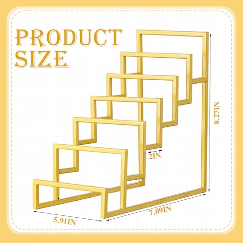 DoubleFill 2 Pack Purse Organizer for Closet Display 6 Layer Gold Riser Stand Clutch Purse Organizer Display Metal Wallet Rack for Handbag Home Retail Boutique Store Supplies - color: Gold, size: 6 Layer