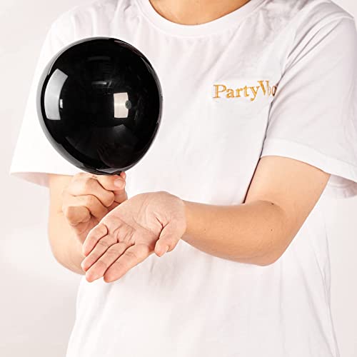 PartyWoo Black Balloons 50pcs 5 Inch Black Matte Latex Helium Balloons for Birthday Wedding Anniversary Graduation Bachelorette Engagement Bridal Shower Retirement Party Decorations Black-Y18 - color: Black-y18, size: 5 inch