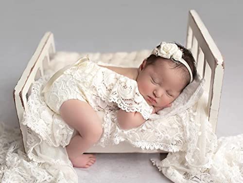 Newborn Photography Props Baby Girl Lace Romper Newborn Baby Photo Props Outfits 0-1 Month