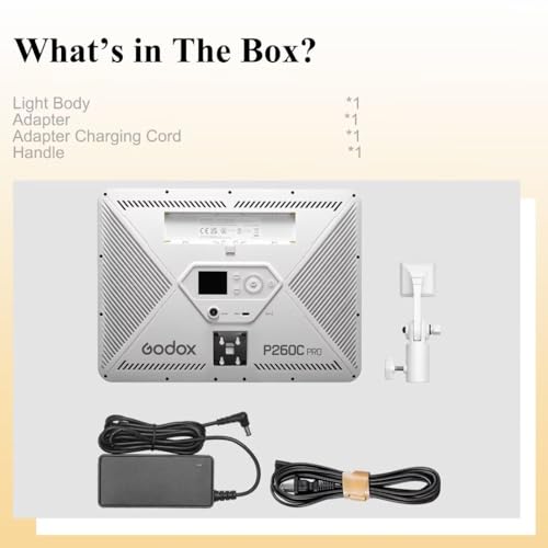 Godox P260C Pro LED Video Panel Light 45W Bi-Color 2800K- 6500K with NFC Automatic Pairing and APP Control