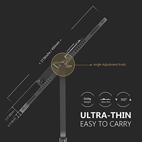Neewer LED Bi-Color Studio Round Lighting, Ultra Thin Studio Edge Flapjack Light, 18''/45.5cm 70W Dimmable Portrait Light with AC Adapter/2.4G Wireless Remote (Battery/Light Stand Not Included) - style: Bi-Color