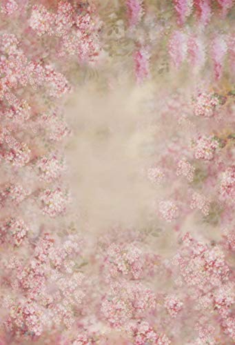 5x6.5ft Colorful Fantasy Background Pink Painting Flower Backdrop for Photography Baby Shower Backdrop Maternity Shoots Newborn Photo Studio Background Seamless