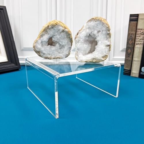 Plymor Clear Acrylic Short Square Display Riser, 3.5" H x 7" W x 7" D (1/4" thick) - size: 3.5" x 7" x 7"