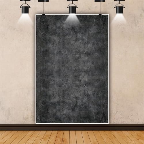 5x7ft Dark Grey Texture Photography Backdrop 5x7ft Vintage Concrete Wall Photo Background Polyester Fabric for Professional Headshots, Portraits & Event Photography - color: Dark Grey, size: 5x7ft