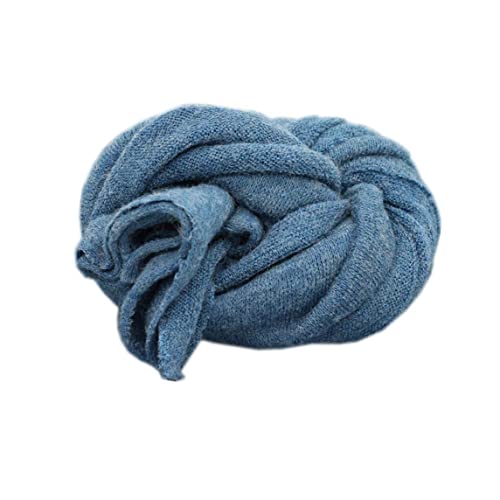 Newborn Photography Props Boys Girls Wrap Baby Photo Props Soft Knit Blanket Cloth (Blue) - color: Blue