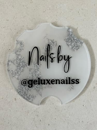Personalised Manicurist Disc, 4'' Advertising Tool and Photo Prop for Nail Artists, Salons - Customized Acrylic Plate (Style 22) - color: Style 22