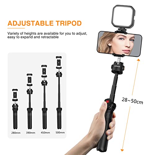 Vlogging Kit for iPhone/Android, Tripod for iPhone with Light, Wireless Microphones, Remote Control for TikTok, YouTube Starter Kit for Content Creator