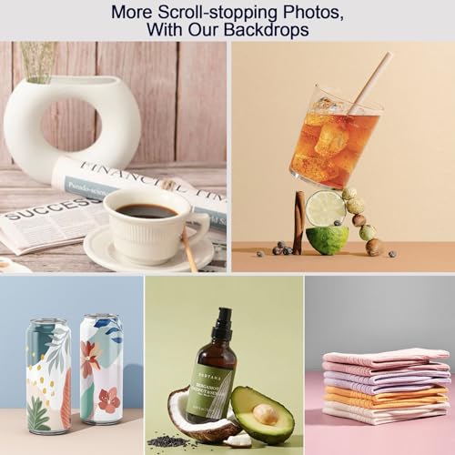 Yoocheese Photo Backdrop for Product Photography - Tabletop Photo Backdrop Kit - 10 Double-Sided Backgrounds, 20 Patterns - 1-Min Setup for Food Photography & Small Products, 16.5 x 11.7 in - color: Mulit