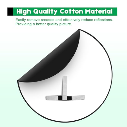 Portable Black White Screen Chair, 57 in Greenscreen Backdrop with Stand Double Sided Foldable Green Background, Chroma Key, for Photography Streaming Gaming Photo Zoom Video Chats and Meeting - color: White/Black Screen