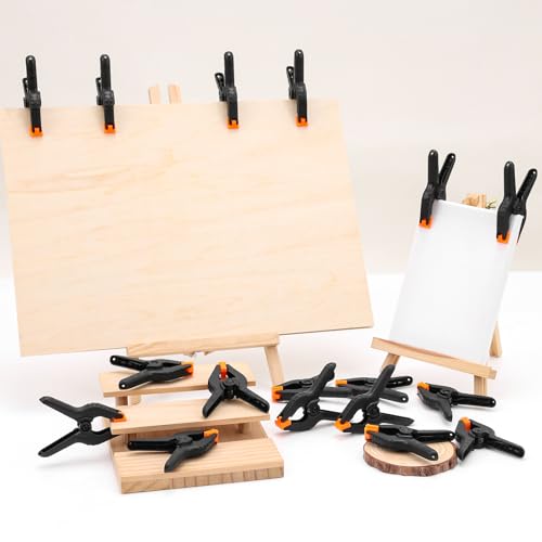 72 Pack 3.5 inch Plastic Spring Clamps, Black Heavy Duty Clips, Backdrop Clips, Plastic Clamps for Crafts, Backdrop Stand, Woodworking, Photography - size: 3.5in-72P