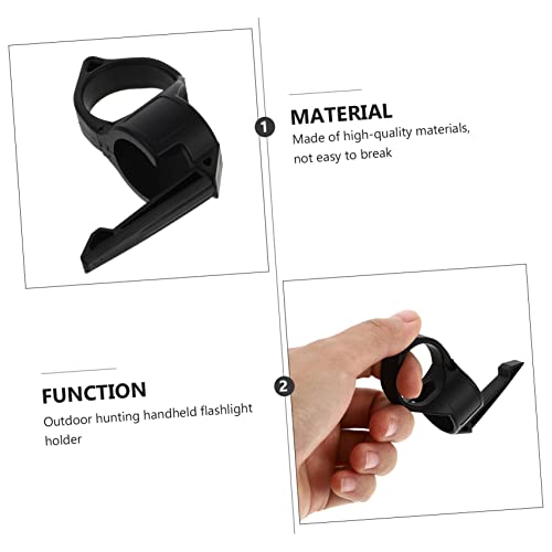 Flashlight Ring Outdoor Tools Handheld Flashlights Tools Gear Stand Film Prop Nylon Flashlight Holder Auxiliary Lighting Tool Adapter Compatible - color: Black