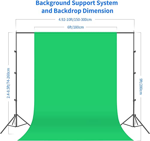 NEEWER Photography Lighting kit with Backdrops, 8.5x10ft Backdrop Stands, UL Certified 5700K 800W Equivalent 24W LED Umbrella Softbox Continuous Lighting, Photo Studio Equipment for Photo Video Shoot - style: NK100