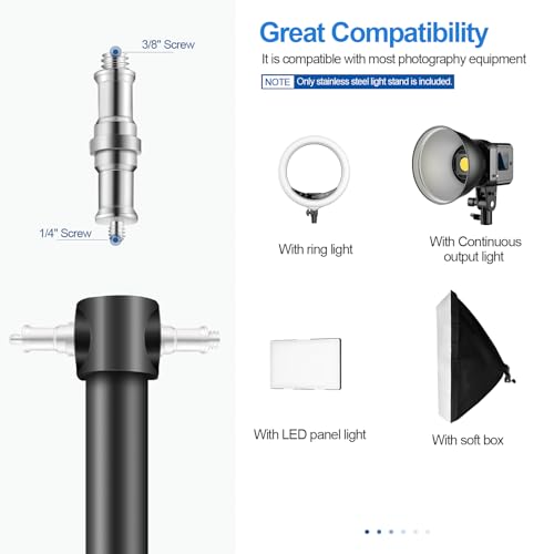 Wellmaking Wall Mount Triangle Boom Arm 53inch/135cm Length Adjustable Support 180° Flexible Rotation, Up to 4.26ft. With Tilt Adapter Light Stand with Standard 1/4 to 3/8 Metal Male Screw Photography - size: 53inch/135cm