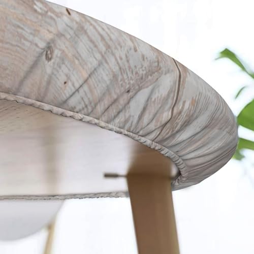 Wood Texture Background Fitted Oval Tablecloth, Waterproof Band Elastic Edge Table Cloth for Restaurant Banquets, Picnics, Tables Cover, Fits 48"x80" Oval TablesStyle 133 - color: Wood Texture -13, size: 80" x 48" (Oval)