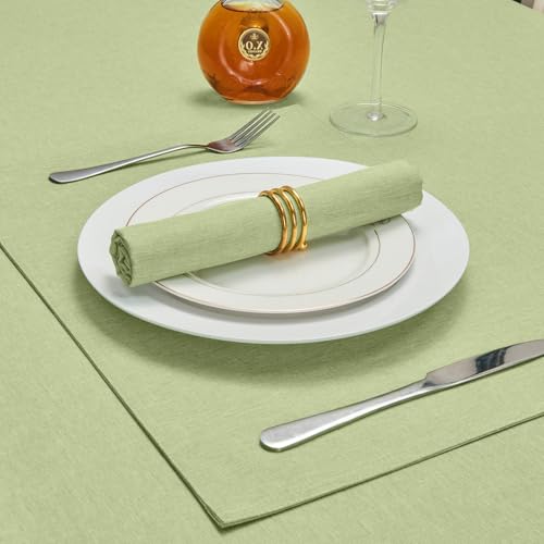 Cloth Napkin Set of 8 Square Washable Reusable Linen Fabric Polyester for Kitchen Dinner Dining Restaurants Wedding Party Banquet Table(Mint Green/17x17 Inch) - color: Mint Green
