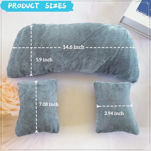 3 PCS Newborn Photography Props, 0-3 Months Baby Posing Aid Pillow, DIY Newborn Professional Photograph Shoot Set (Grey) - color: Grey