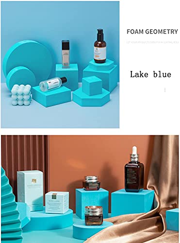 8 in 1 Foam Photography Prop Set for Product Display, Accessories, Jewellery, Cosmetics, Model, Perfumein and Trinkets on Perfect of Showing (Deep Blue) - color: Deep Blue