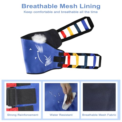 Transfer Belt Transfer Sling - Padded Gait Belt - Heavy Duty Patient Lift, Mobility Standing and Lifting Aid for Disabled, Elderly, Injured - Safely Move from Bed and Wheelchair (Blue) - color: Blue 1