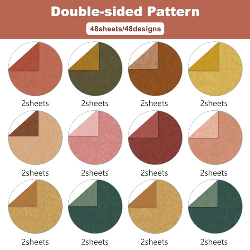 Scrapbook Paper Double Sided Decorative Craft Paper, 6x6 in Vintage Patterned Papers 48 Sheets Floral Background Papers for Scrapbooking Card Making Journaling Decor (A) - color: A