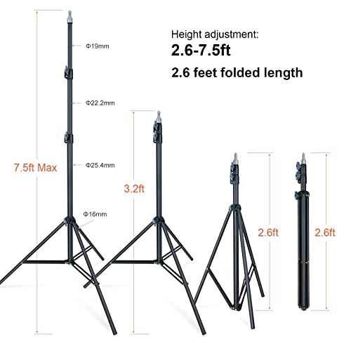 LINCO Lincostore Zenith 7 feet/225cm Photo Studio Light Stands Set of Two for HTC Vive VR, Video, Portrait, and Product Photography