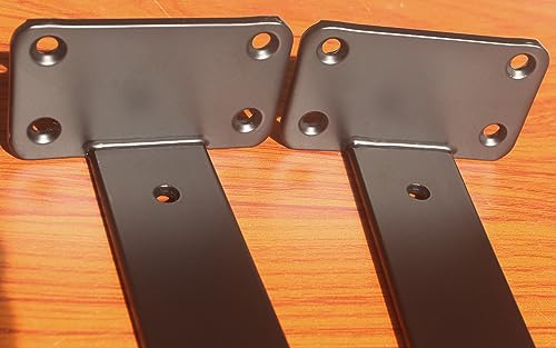 2 Pack - 11 inch Black Hidden L Shelf Bracket (1/5 Inch Thicked) Iron Floating Shelf Brackets Rustic Industrial Metal Brackets for Shelf Support - size: 11 Inch, style: Black 2 Pack