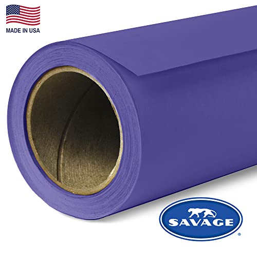 Savage Seamless Paper Photography Backdrop - Color #62 Purple, Size 107 Inches Wide x 36 Feet Long, Backdrop for YouTube Videos, Streaming, Interviews and Portraits - Made in USA - size: 107 in x 36 ft