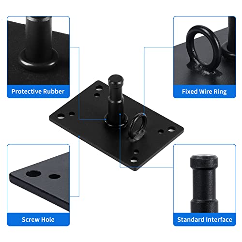 Selens 2.36 inch Baby Pin Plate Wall Ceiling Mount, Mini Lighting Wall Holder with 5/8" Stud for Photo Studio Light Stand Flash Accessories - size: 2.36 inch