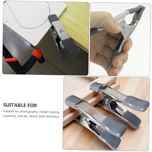 VALICLUD 6pcs 4-inch Heavy Duty Backdrop Spring Clamps for Photography Studio, Muslin Background Clips for Photo Booth and Backdrop Stand, Portable Background Fixing Clips