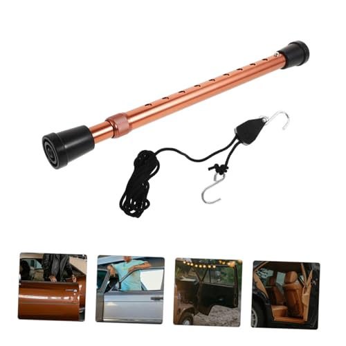 Telescoping Car Hood Prop Rod Aluminum Alloy Hood Support Bar with Hook Hanging Rope for Automotive Repair Easy to Use Holder Tool