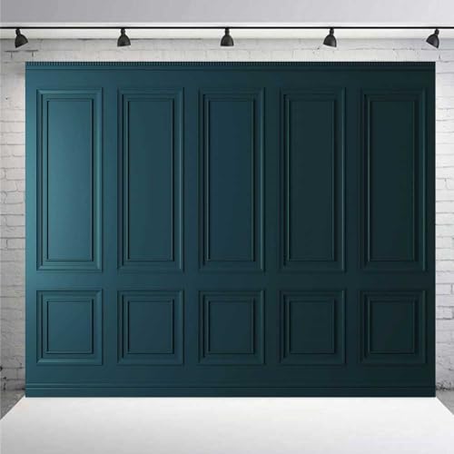 10x10 FT Empty Room Backdrops for Photography Blue Minimalist Simple Interior Wall Classic Vintage Elegant European Photography Wedding Background Studio Props BJXZJEM180 - size: 10x10ft