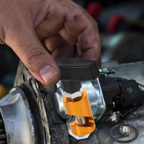 Car Hood Lift Support Clamp and Strut Holder Gold, Universal Hood Prop Tool with Anti-slip Fixing for Cover and Trunk Hydraulic Rods, Automotive Maintenance Accessories