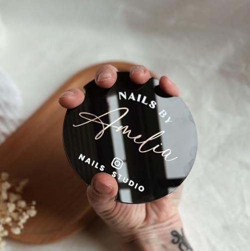 Personalised Manicurist Discs, 4'' Nail Artist Gifts, Advertising Tool, Photo Prop, Customized Acrylic Prop for Nail Salons (Style 20) - color: Style 20