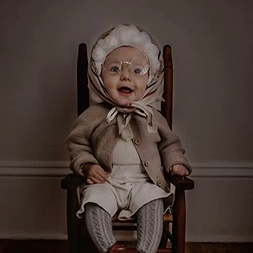 SHARELY SHEEP Newborn Photography Props Baby Boy Girl Photo Shoot Fake Glasses Halloween Santa Cosplay Props Baby Gift - size: Small, style: Gold