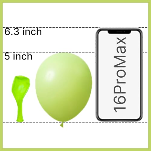 PartyWoo Lime Green Balloons 50 pcs 5 Inch Small Mini Neon Yellowish Light Green Latex Balloons for Graduation Halloween Safari Summer Weddings Baby Showers Birthday Party Decorations Green-Y6 - color: Green-y6, size: 5 inch
