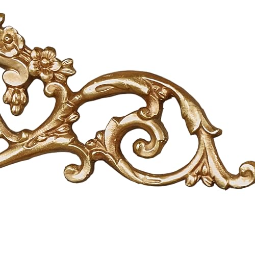 Touch of Class Giovana Aged Gold Acanthus Leaves and Roses Wall Topper - Picture Enhancements - Wall Decor Hanging for Bedroom, Bathroom, Dining Room, Living Room, Office