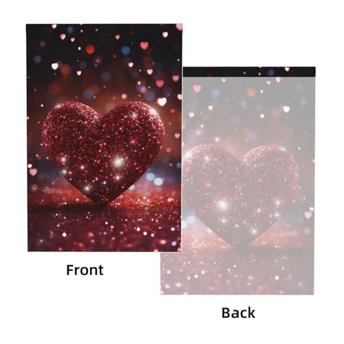 Red Glitter Heart Backdrop Background for Photography 5x7ft Photobooth Professional Photo Backdrop Curtains Video Photography Studio Photo Backgrounds Banner Booth Background Screen Parties - color: Red Glitter Heart