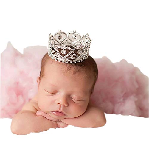 Infant Baby Girl Boy Crown Photo Shoots Headband for Newborn Crystal Princess Party Headwear Photography Props - color: Crown 2