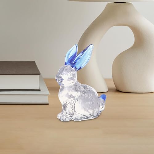2X Figurine Decorative Figurine Bunny Statue Photo Props Tabletop Ornament Modern Statue for Office Bedroom Centerpiece