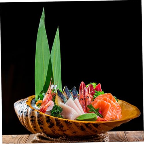 Wakauto 50Pcs Natural Leaves Sushi Decor Sashimi Plate Mats Japanese Food Leaf for Sushi Serving and Photography Large Quantity for Restaurant and Home Use