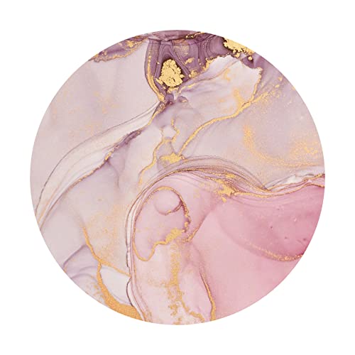 Yeele 6x6ft Abstract Art Marble Round Backdrop Pink Purple Gold Texture Marble Background for Photography Wedding Bridal Shower Girls Themed Birthday Decoration YouTube Polyester Photo Booth Props